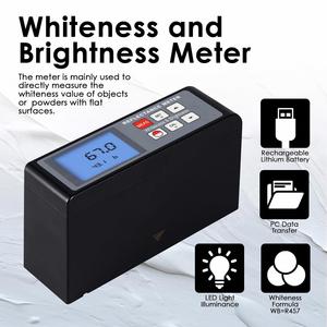 Compteur numérique avancé de blancheur et de luminosité par réflectométrie, plage 0~100, blancheur lumière bleue (R457) pour peintures, textiles, papier - Product Image 2