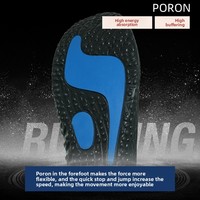 Semelles de sport Zoom Air Cushion, absorption des chocs Poron, respirantes, en PU, pour le basketball et la course à pied
