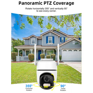 Kamera CCTV monitor keamanan nirkabel ICSEE wifi untuk rumah, luar ruangan, tahan hujan, 1080p HD, jaringan jarak jauh, penglihatan malam, kamera ptz 2MP - Product Image 6