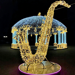 Sculptures lumineuses en forme de saxophone : apportez l'énergie des fêtes inspirée du jazz aux places commerciales, hôtels, complexes hôteliers et espaces événementiels publics - Product Image 1