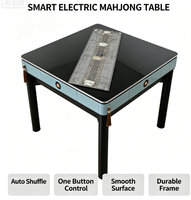 Table de mahjong automatique électrique à pieds fixes pour divertissement familial et de fête