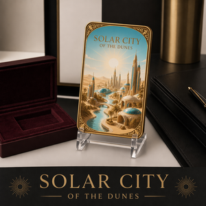 La Città Solare delle Dune: Set di Carte Collezionabili in Metallo Inciso Premium per Collezionisti Professionisti ed Appassionati di Fantascienza - Product Image 3