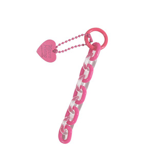 卸売ピンクアクリルライトキーホルダーハート型ペンダント携帯電話チャームアクセサリーバッグライト - Product Image 5