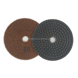 Venta directa de fábrica 4 "7 Setp Almohadilla de pulido de diamante húmedo Almohadilla de molienda de piedra de 100MM para herramientas de molienda de mármol - Product Image 5
