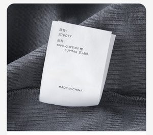 <span class=keywords><strong>T</strong></span>-<span class=keywords><strong>shirt</strong></span> da uomo personalizzata con logo, in cotone Supima 100% di alta qualità 240G, vestibilità ampia con spalle scese, in cotone Pima pesante - Product Image 6