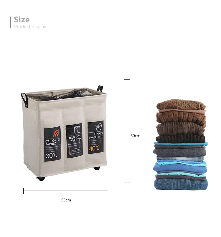 Оптовая продажа, гигантская белая складная корзина для белья из нержавеющей стали, корзина с колесами