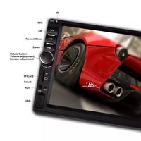 Autoradio 2 DIN avec écran tactile 7 pouces, lecteur vidéo BT MP5 CD, 1080P, AUX, FM, USB