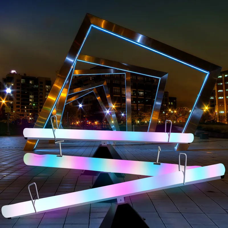 China factory Outdoor garden patio glow seesaw decoration 16 colors change Rechargeable Luminous Led Seesaw