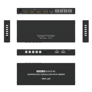 Quad HDMI KVM multiviewer 4x1 4 cổng, hỗ trợ 4K PIP <span class=keywords><strong>Pop</strong></span> bàn phím chuột không qua - Product Image 3