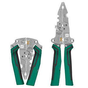 Xtuosen <b>Wire</b> <b>Stripper</b> 258220 Industrial Steel Crimping Tool Soft Grip Handle Front Entry 16 Awg - Product Image 3