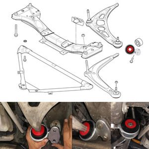 Douille de bras de suspension avant 72 mm x 140 mm en alliage d'aluminium pour BMW E46 323 325, pièce de rechange inférieure - Product Image 5