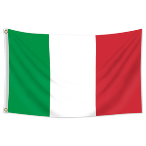 Drapeau italien 90x150cm en polyester rectangulaire renforcé pour usage extérieur - Product Image 4