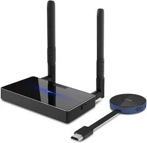 Transmissor e receptor de vídeo sem fio hdmi, mini projetor 4k sem fio de 5g para casa, conecte e jogue, para tv stick e pc