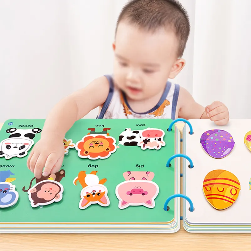 ULi Montessori papel de fieltro silencioso libro ocupado juego a juego educación preescolar aprendizaje bebé juguetes para niños y niñas