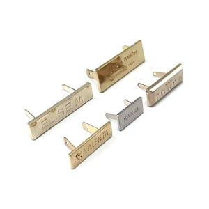 <b>Metal</b> clothing label in rose gold color, rectangular shape, for DIY handmade <b>letter</b> sewing craft decoration - Product Image 3