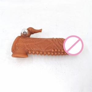 Многоразовый силиконовый презерватив с шипами и втулками для пениса - Product Image 2