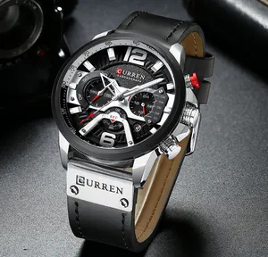 Sıcak satış CURREN 8329 iş erkek spor saatler üst marka lüks İzle Reloj için orijinal erkek moda deri saatler