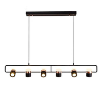 Lustre LED postmoderne créatif nordique Long luminaire minimaliste pour la maison Bar Restaurant comptoir salle à manger