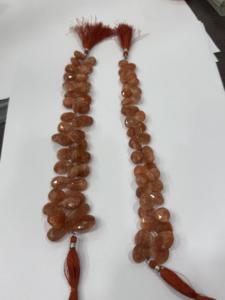 Hermoso Collar de Piedra Solar Natural, Cuentas Facetadas en Forma de Briolette, Piedras Sueltas para Fabricación de Joyería, Venta al Por Mayor OEM - Product Image 3