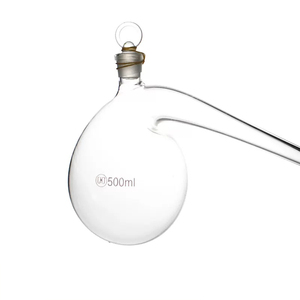 Hoge Kwaliteit Laboratorium 50/100/250/500/1000Ml Gebogen Hals Kolf Glazen Retort Kolven Met Gemalen In Glazen Stop En Buis - Product Image 1