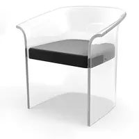 מפעל מחיר Oem Odm מודרני עיצוב קריסטל אקריליק סלון אוכל כיסא עם כרית כיסא מלון צד מבטא כיסא