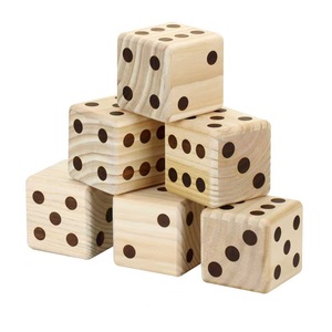 Dés en bois GENIUS pour l'extérieur - Fabriqué au Vietnam, emballage en boîte de couleur, unisexe, pour les enfants de 5 à 7 ans, divertissement en plein air - Product Image 1