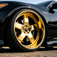 Jantes forgées personnalisées plaquées or 19 20 pouces à 5 branches pour Mustang S550 Camaro Alpha Challenger LC 5x114.3 5x120