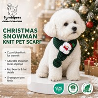 Cape de Noël pour animaux de compagnie, écharpe tricotée de Noël, collier de Noël réglable, écharpe chaude en tricot pour chat, chaton, petit chiot, chien