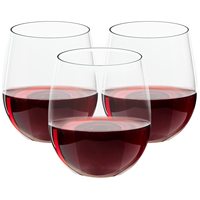 Verres à vin rouge jetables transfrontaliers 12oz en plastique PET transparents en forme d'œuf pour les fêtes