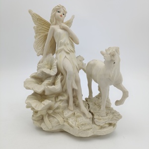 Artesanías y regalos Estatuilla con tema de Ángel Fuente de agua Resina personalizada Religiosa Europa Interior Respetuoso con el medio ambiente Puerto de Xiamen - Product Image 6