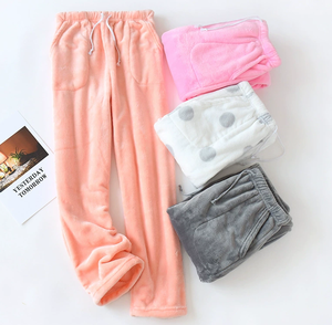Nuovi Pantaloni Pigiama in Flanella con Motivi Cartoon per <span class=keywords><strong>Uomo</strong></span> e Donna, Autunno/Inverno; Foderati in Pile Corallo per Maggiore Calore; Abbigliamento Casual a Tutta Lunghezza - Product Image 1
