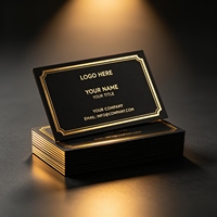 Cartes de visite professionnelles de luxe en carton épais avec logo personnalisé et estampage à chaud, faible MOQ, vente en gros