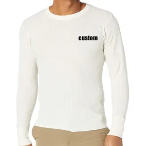 Custom streetwear heavy weight plain tshirt basic long sleeve cotton t shirt customized mens blank t shirt for autumn