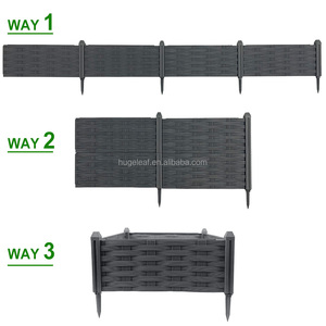 Borde de Césped Plegable Ecológico de Ratán y Plástico, Sin Necesidad de Excavación, Doble Uso, Impermeable, Fácil de Montar - Product Image 3