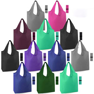 Wholesale Custom Reusable Nylon <strong>Foldable</strong> Supermarket Shopping <strong>Bag</strong> Eco Friendly Polyester Folding Tote <strong>Bag</strong> - Product Image 1
