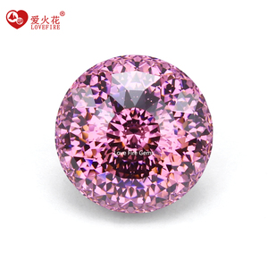 Venta de Fábrica, Circonita Cúbica de Grado 5A, Forma Redonda, Corte Estrella Brillante, <span class=keywords><strong>Rojo</strong></span> Rodolita, 6.0mm-10.0mm, Piedra Preciosa Suelta, Circonita Cúbica - Product Image 1
