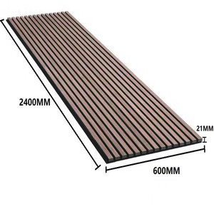 Paneles de pared de rejilla acanalada de madera de espuma de poliéster acústica de decoración fuerte a buen <span class=keywords><strong>precio</strong></span> de fábrica - Product Image 3
