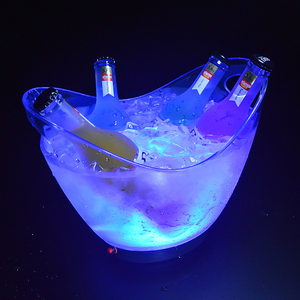 Parti Bar buz kovası şeffaf plastik 4 litre-saklama kabı için mükemmel şarap, şampanya veya bira şişeleri - Product Image 3