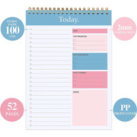 Bloc de Notas Personalizado para Planificador de Comidas con Lista de Compras, Diario de Alimentos de Papel Grueso, Diario de Dieta en Espiral, Papelería de Cocina Personalizada
