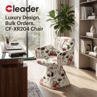 Fauteuil de réception contemporain ergonomique avec base en contreplaqué moulé et revêtement en tissu Highfine, chaise de bureau de direction