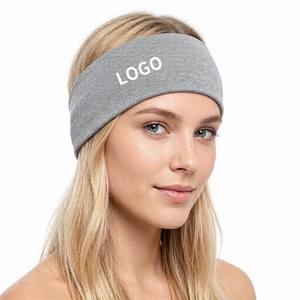 Bandeaux élastiques en coton 6*23,5 cm de large, bandeaux absorbants extensibles, bandeaux de sport doux et fins, bandeaux antidérapants pour femmes - Product Image 1