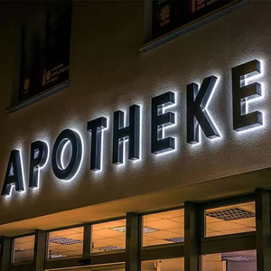 Thiết kế bảng hiệu cửa hàng kinh doanh ngoài trời tùy chỉnh bán buôn với chữ nổi phát sáng, bảng hiệu acrylic LED cho cửa hàng thuốc lá, khách sạn - Product Image 1