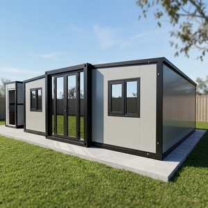 Casa Contenedor Prefabricada Apilable <span class=keywords><strong>de</strong></span> Seguridad <span class=keywords><strong>de</strong></span> 20 <span class=keywords><strong>y</strong></span> 40 pies, Expandible, Estructura Prefabricada, Hogar <span class=keywords><strong>de</strong></span> Dos Dormitorios, Construcción Inmobiliaria - Product Image 1