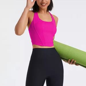 Camiseta Deportiva Personalizada para Mujer, Camiseta sin Mangas Elástica Informal de Color Sólido para Gimnasio, Camiseta sin Mangas para Mujer - Product Image 2