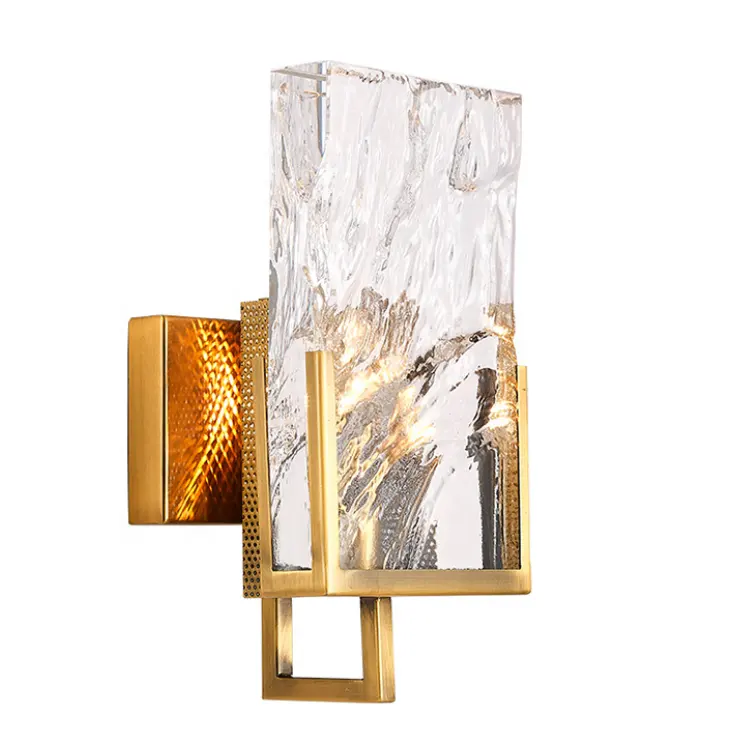 modern luxury crystal golden led wall bathroom vanity lamp lights for hotel home