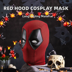 Masque de Wade Wilson, super-héros, capuche rouge, respirant, en polyester tricoté, couvre-tête, accessoire de cosplay d'Halloween, <span class=keywords><strong>costume</strong></span> de <span class=keywords><strong>Deadpool</strong></span> - Product Image 2