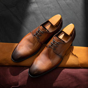 Petites chaussures pour hommes à la mode haut de gamme en cuir véritable à bout rond quatre saisons - Product Image 1