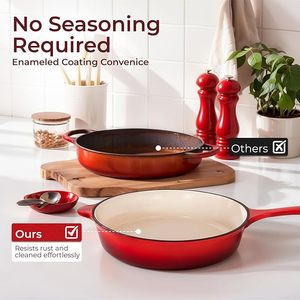 Geling thời trang mới hiện đại màu đỏ không độc hại nồi đồ dùng nhà bếp Cookware <span class=keywords><strong>sets</strong></span> Nhà cung cấp nhà máy không dính thép không gỉ nấu ăn nồi Set - Product Image 2