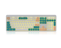 Nouveau clavier OEM ODM 108 touches 2.4G USB sans fil rétroéclairé LED rechargeable ultra-mince élégant pour bureau avec touches mécaniques à ciseaux (version anglaise)