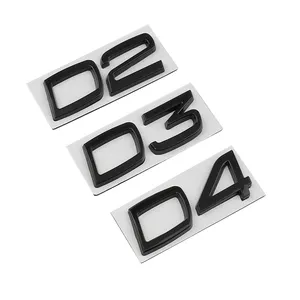 D2 D3 D4 D5 D6 D7 metal number word car stickers For Volvo D series refit accessories rear trunk modified decoration decal label
